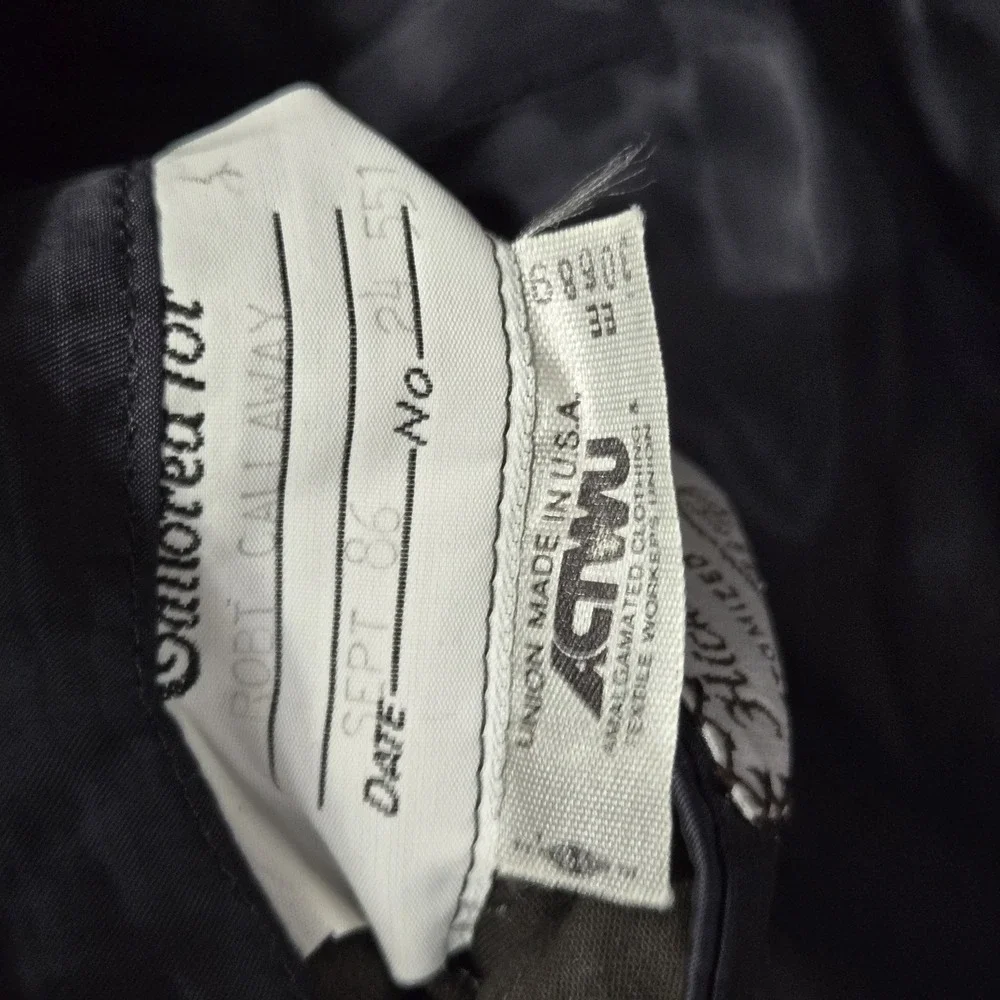 Vintage Hickey Freeman Blazer Mens 42 Navy Canterbury Collection Cashmere 80s‎
